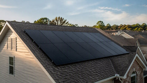 JA Solar suburban rooftop solar panels — PES Supply brand guide
