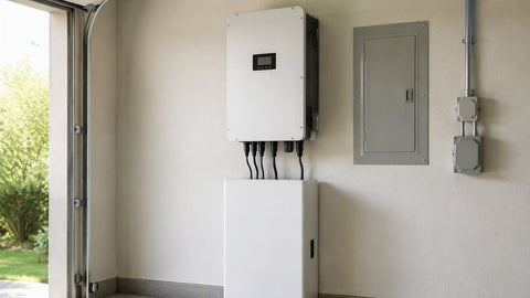 GoodWe wall-mounted hybrid inverter with battery — PES Supply brand guide