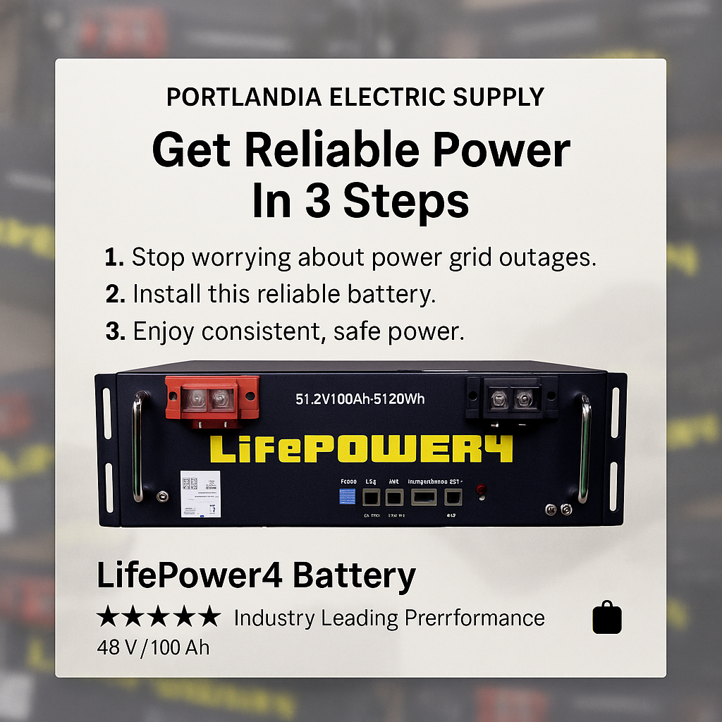 EG4 Electronics LiFePower4 48V V2 100Ah LiFePO4 Battery | Long-Lasting Energy Storage