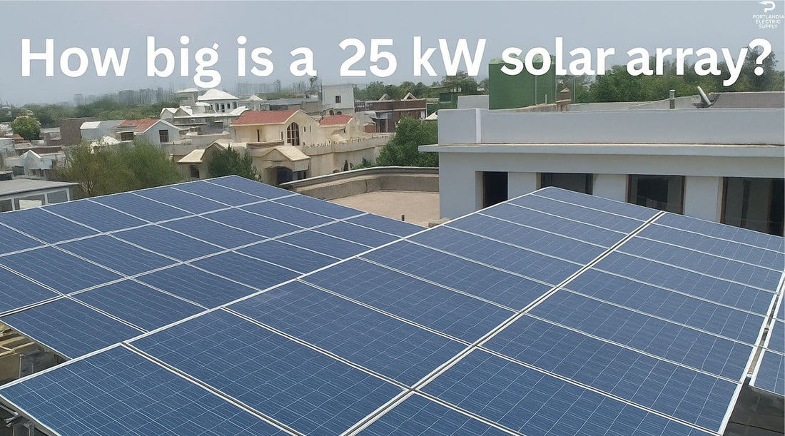 How big is a 25 kW solar array?