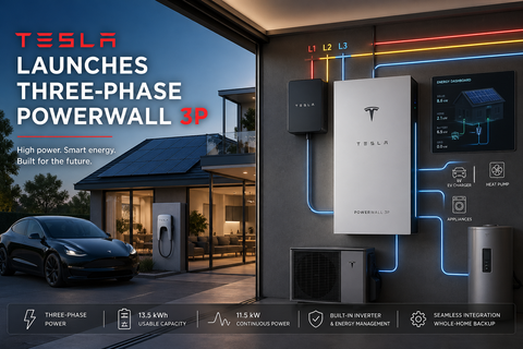 Tesla Expands Energy Solutions with Three-Phase Powerwall 3P