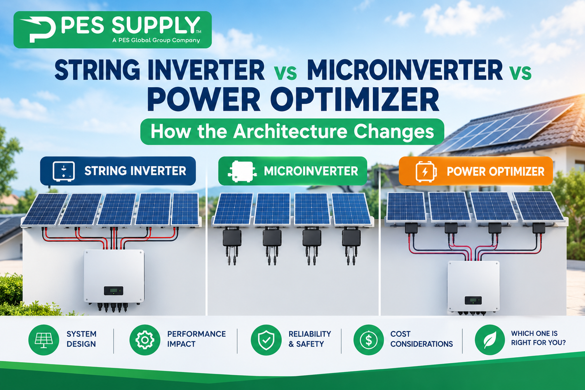 String Inverter vs Microinverter vs Power Optimizer: How the Architecture Changes