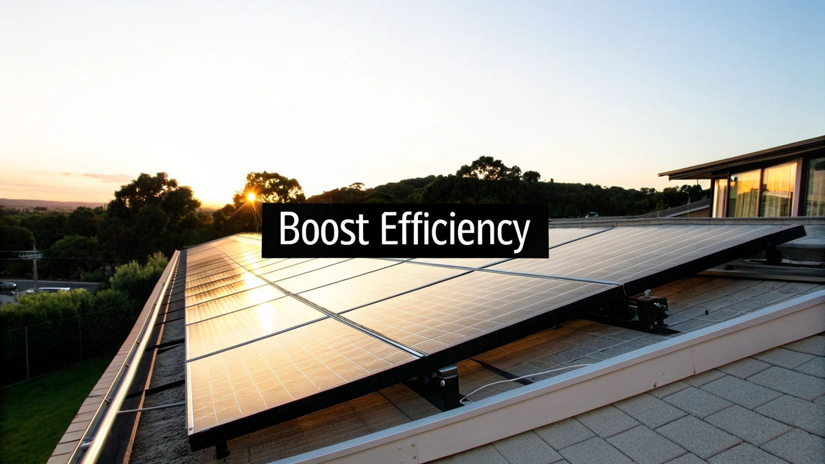 N-type solar panels on a rooftop array delivering higher project efficiency