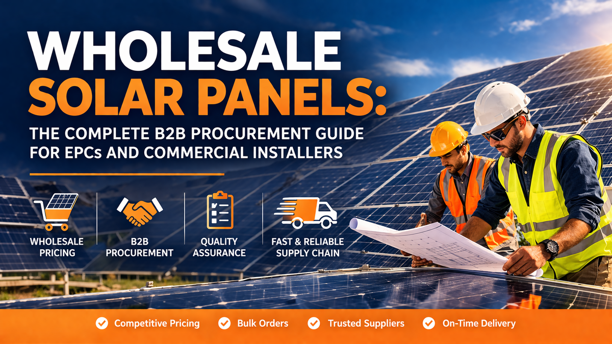 Wholesale Solar Panels: The Complete B2B Procurement Guide for EPCs and Commercial Installers