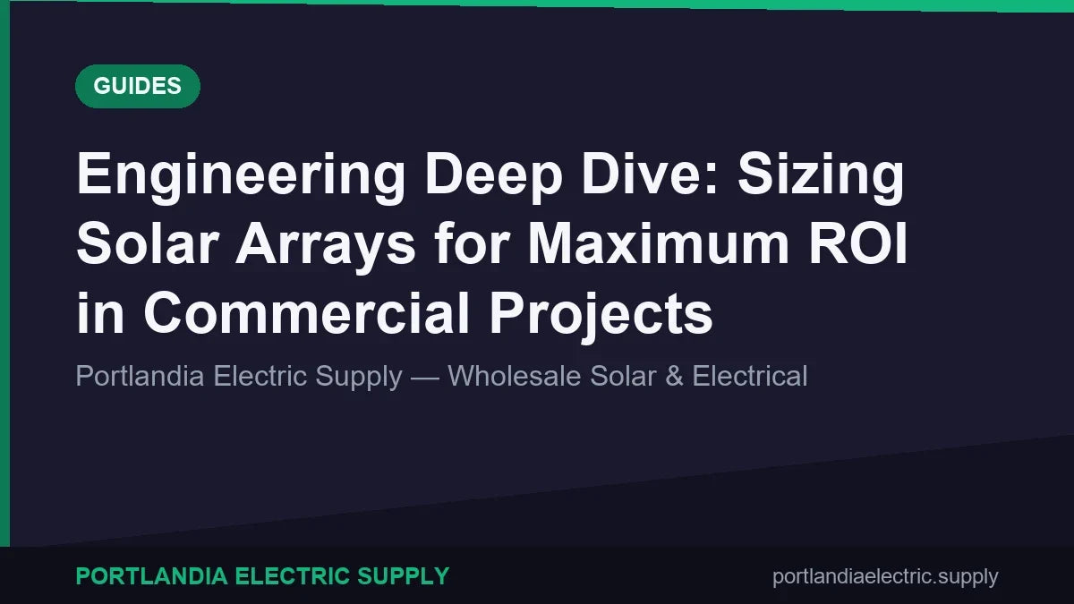 Engineering Deep Dive: Sizing Solar Arrays for Maximum ROI in Commercial Projects