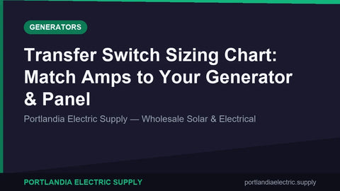 Transfer Switch Sizing Chart: Match Amps to Your Generator & Panel