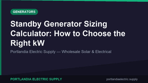Standby Generator Sizing Calculator: How to Choose the Right kW