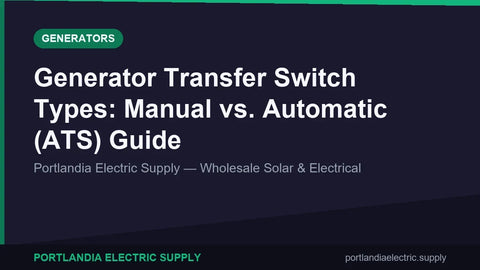 Generator Transfer Switch Types: Manual vs. Automatic (ATS) Guide