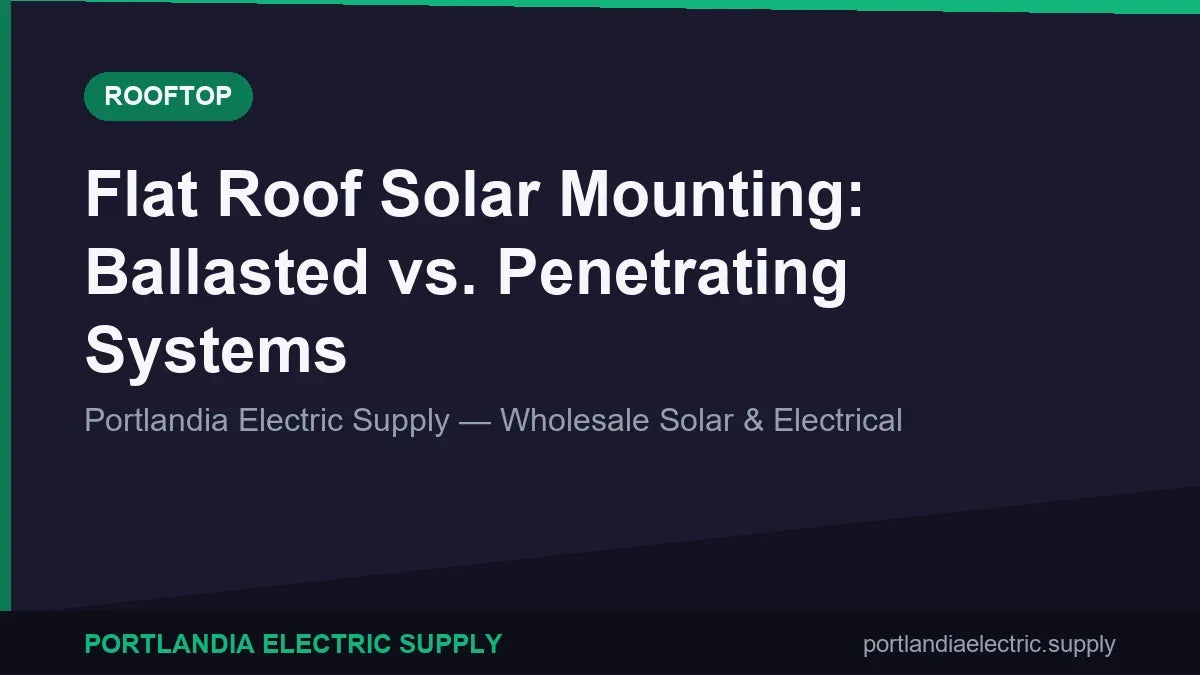 Flat Roof Solar Mounting: Ballasted vs. Penetrating Systems