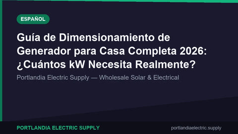 Guía de Dimensionamiento de Generador para Casa Completa 2026: ¿Cuántos kW Necesita Realmente?