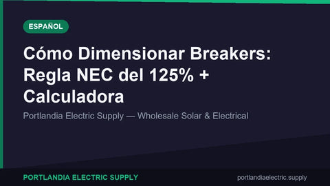 Cómo Dimensionar Breakers: Regla NEC del 125% + Calculadora