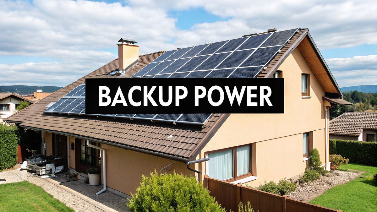 Solar panels paired with a home battery backup system for outage protection
