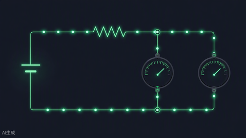 Volts to amps calculator hero — dark technical illustration, Portlandia Electric Supply