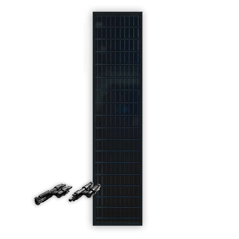 Go Power! GP-SLIM-BLK-100: 100W Black Slim Solar Kit with 30 Amp Controller