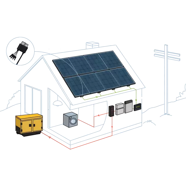 10 kW Roof-Top Off-Grid System with String Inverter and Battery
