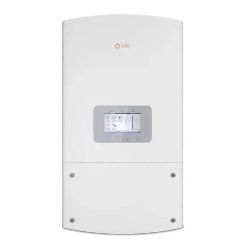 Solis 36K US F LSW solar inverter front view with screen and logo visible
