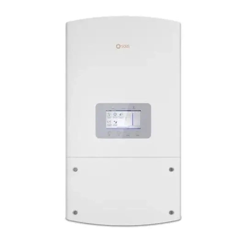 Ginlong Solis 25K-US-LSW RSS white solar inverter with digital display front view