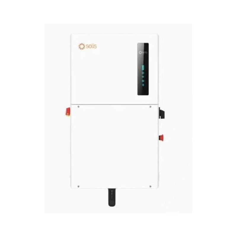 Solis S6-EH1P10K-H-US solar inverter front view, white box with LED indicator panel