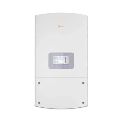 Ginlong Solis 30K US SW white solar inverter with display screen on front panel