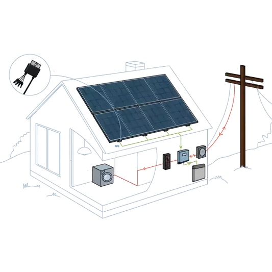 PES Solar Energy Kits - Hybrid - 8 kW | Portlandia Electric Supply