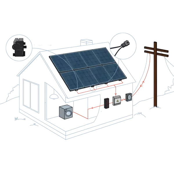 9 kW Roof-Top Grid-Tie System with Microinverters