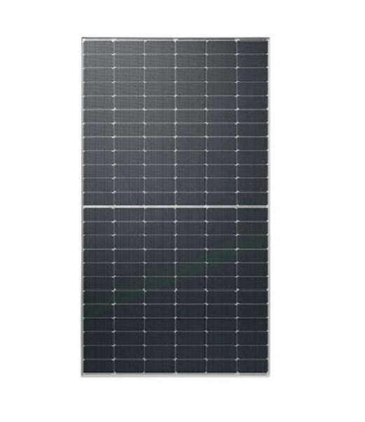 Solar panel with grid pattern on a white background