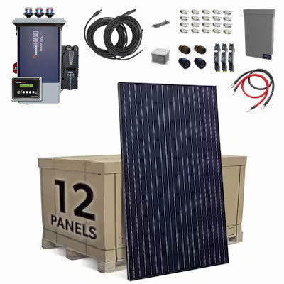 Off Grid Pre-Wired System: 48 volt Q.Cell 12 Panel 4.86 kW