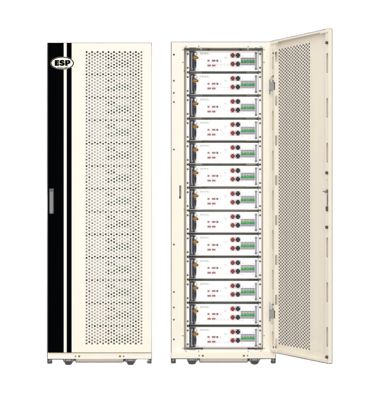 EndurEnergy ESP-R12-E Battery Rack Enclosure for 65 kWh (12 x ESP-5K HL) Battery Packs & BMS