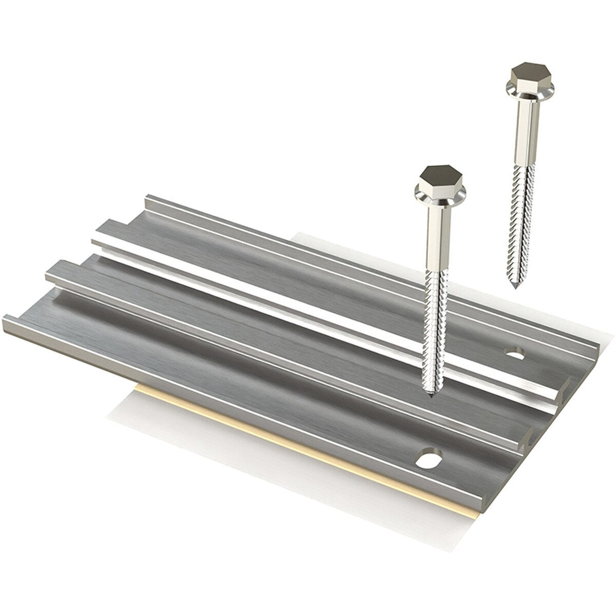 Pegasus Solar Scissor Mount Rafter Sled w/Lags & Base Flashing for Flat/S/W Tiles PTX-RSB