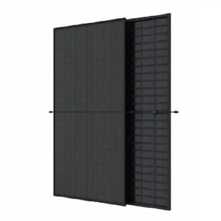 Black solar panel on a white background