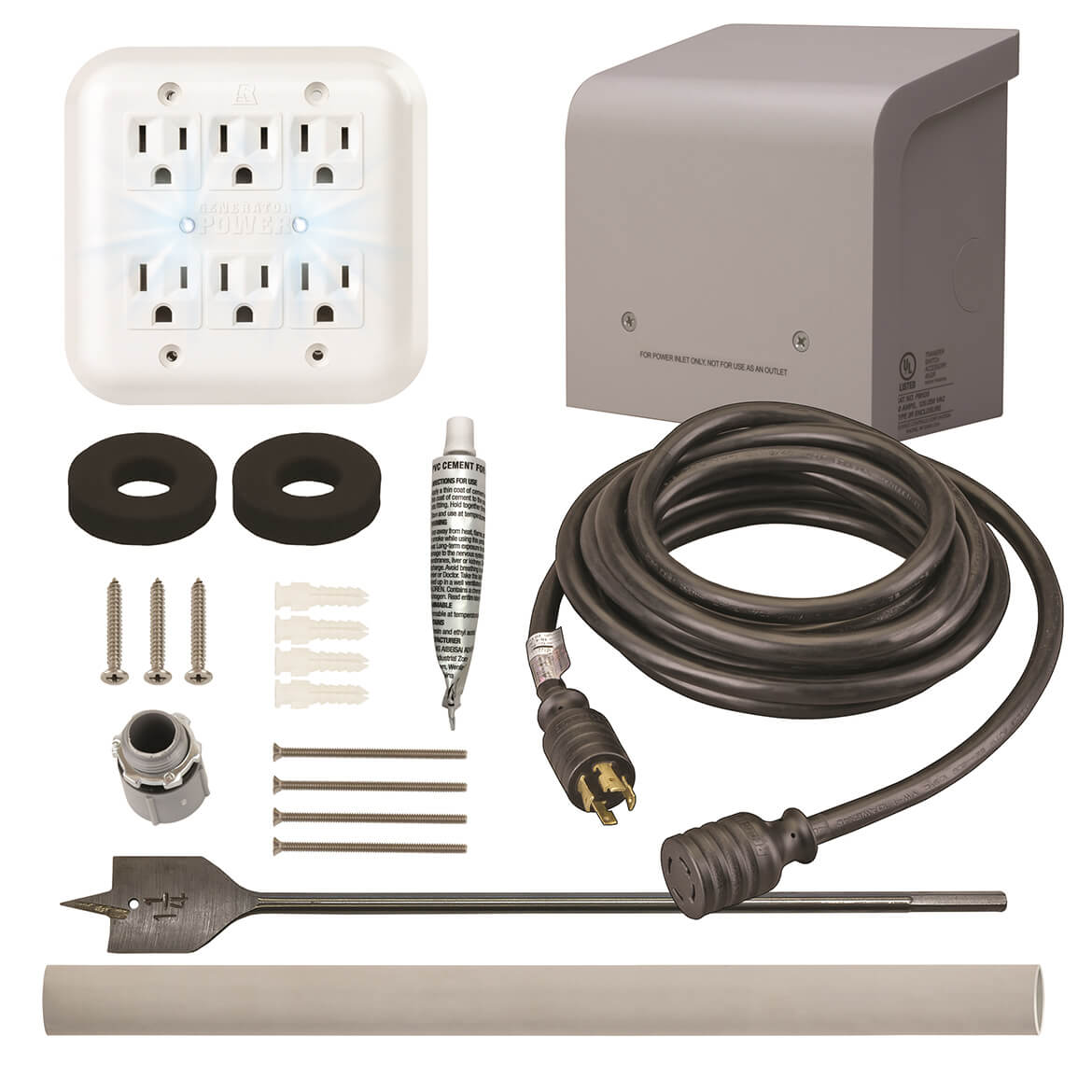 Reliance WKPBN3040 250-Volt 30-Amp Generator Through The Wall Kit w/ PC3040M