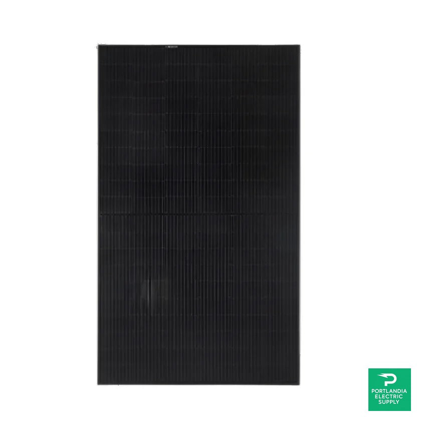 REC 360W Black On Black 120 Half-cell Mono Solar Panel - REC360NP2 — front view