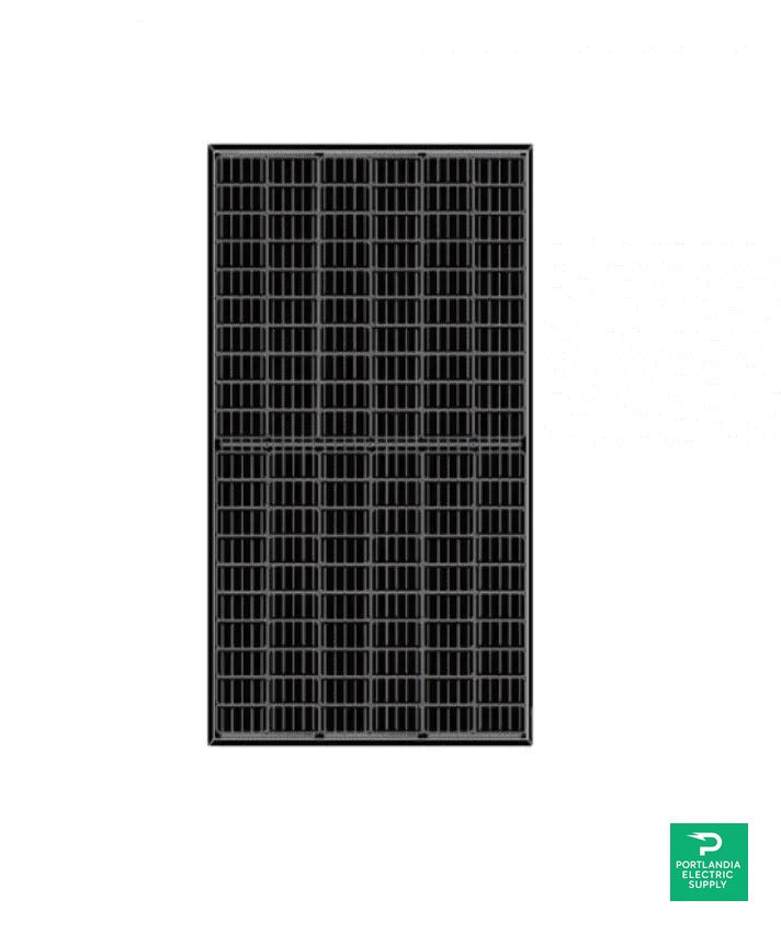 LONGI 345W Solar Panel Black 120 Half Cut Cell - LR4-60HPB-345M — front view