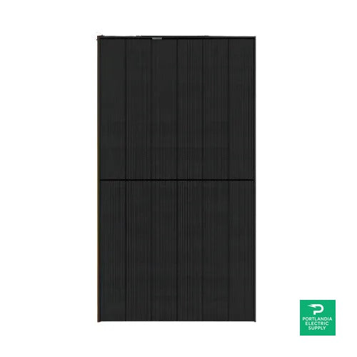 REC Alpha PURE 390W Black On Black 132 Half-cell Mono Solar Panel - REC390AA — front view