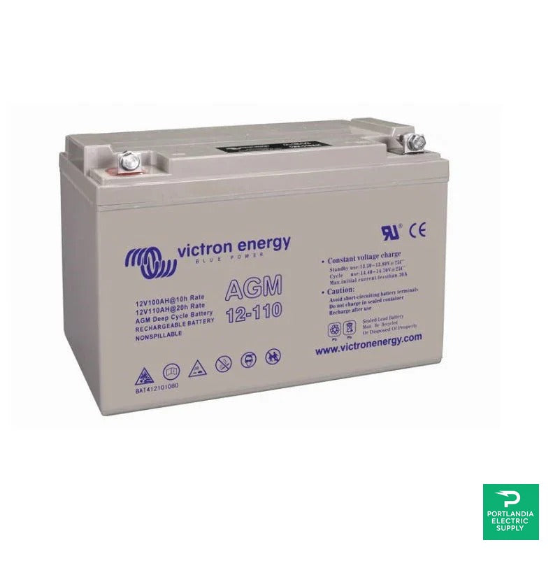 Victron 12V/110Ah AGM Deep Cycle Battery - BAT412101084 — front view