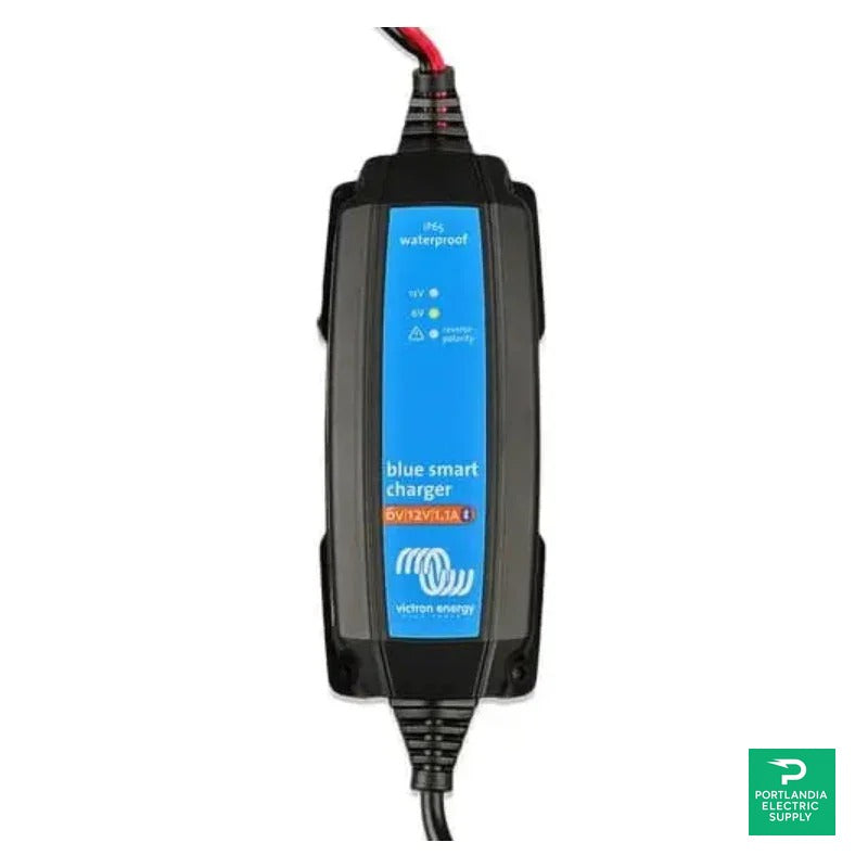 Victron Blue Smart IP65 Charger 6V/12V-1.1 + DC Connector - BPC120134124R — front view