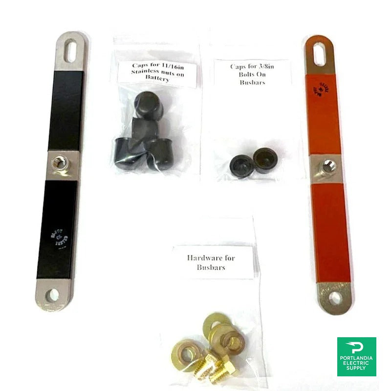 SimpliPhi Two Batttery Bus Bar Kit- Includes Bus Bar to Terminal Block wiring 2/ - BB-2-12 — front view