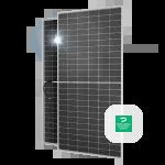 Philadelphia Solar 144 Half Cells Black/Silver 580w Solar Panel - PS-MNB144-(HCBF)-580W — front view