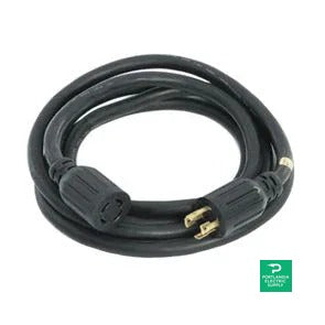 Generac 50 ft. 30 Amp generator cord with NEMA L14-30 ends — side angle