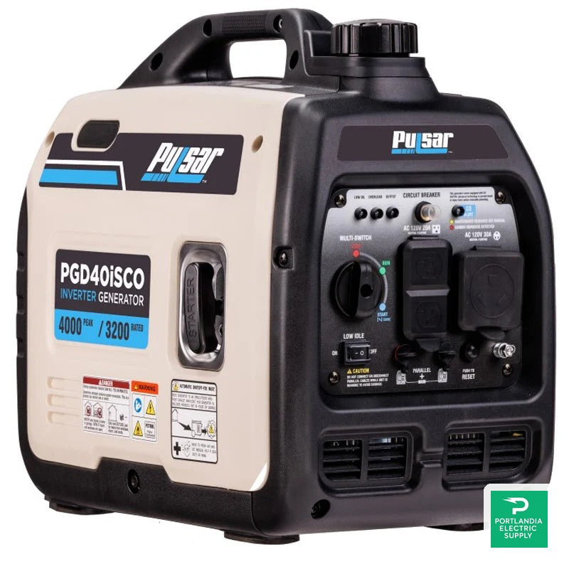 Pulsar Sentry Series Portable Inverter Generators with CO Alert - PGD40ISCO — front view