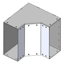 Blendtron Products 10" Inside Corner Tray WTRIC-10