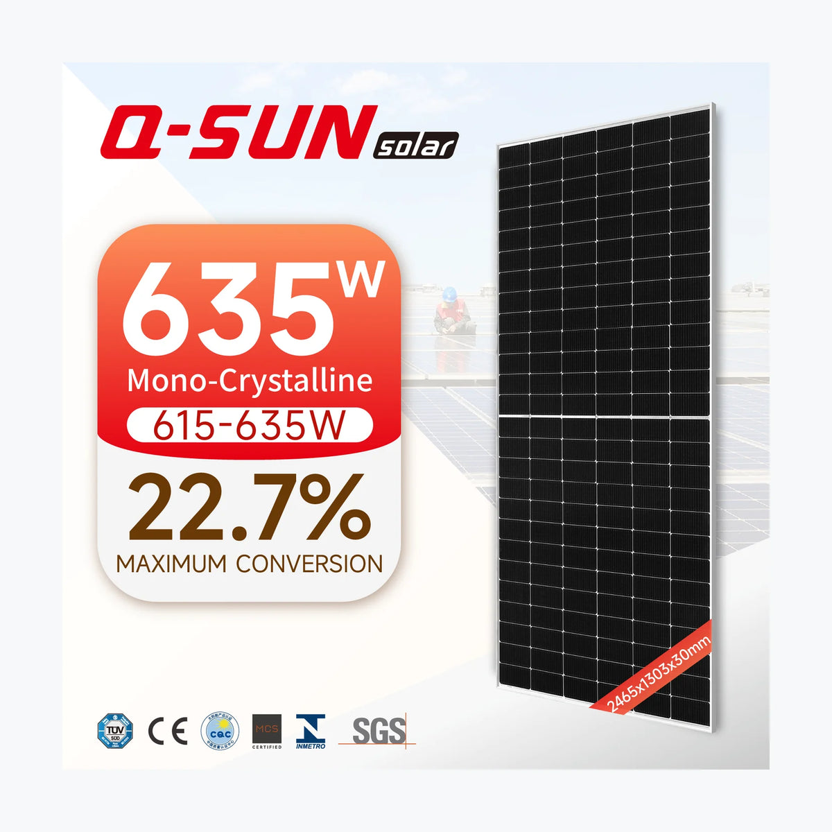 Q-SUN Solar QN-635HT-06 — Q-SUN Solar module (ENF-verified)