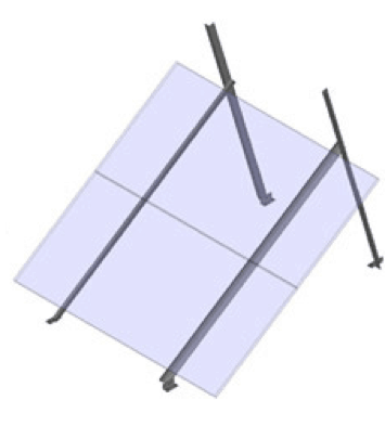 S-Rail - 2 Module Ground Mount (size C module)