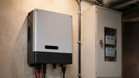 SMA residential string inverter in utility room — PES Supply brand guide