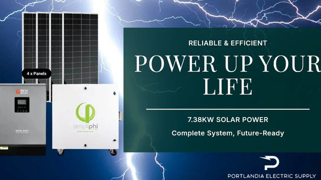 7.38kW Complete Solar Power System with 18 x 410W mono panels and lithium battery bank