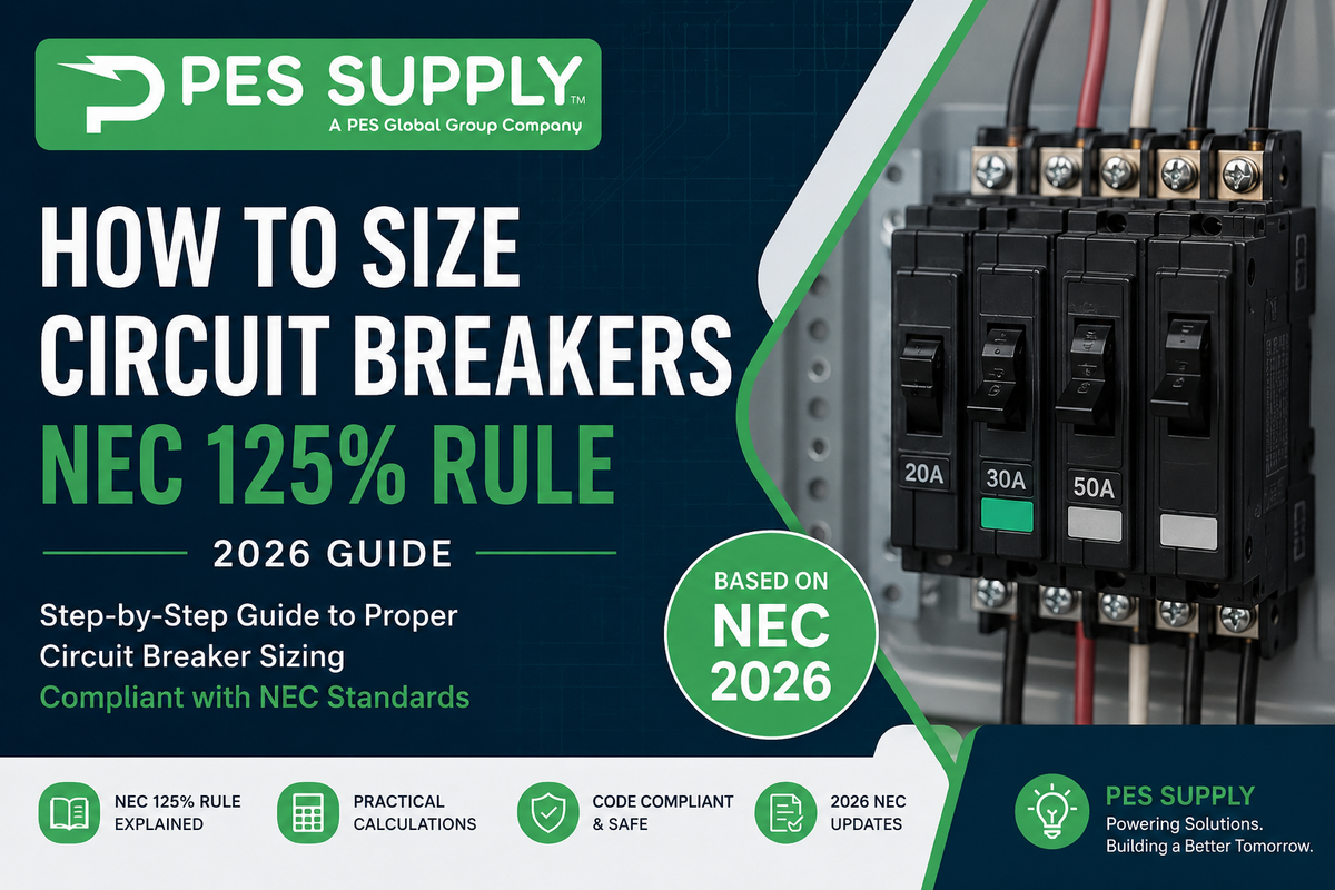 How to Size Circuit Breakers: NEC 125% Rule (2026)