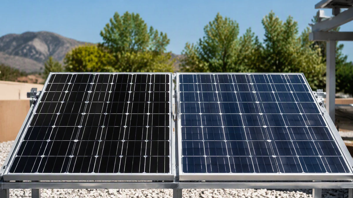 N-type vs P-type solar panels comparison showing modern bifacial solar panel technology from Portlandia Electric Supply