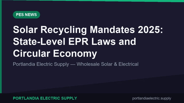 Solar Recycling Mandates 2025: State-Level EPR Laws and Circular Economy