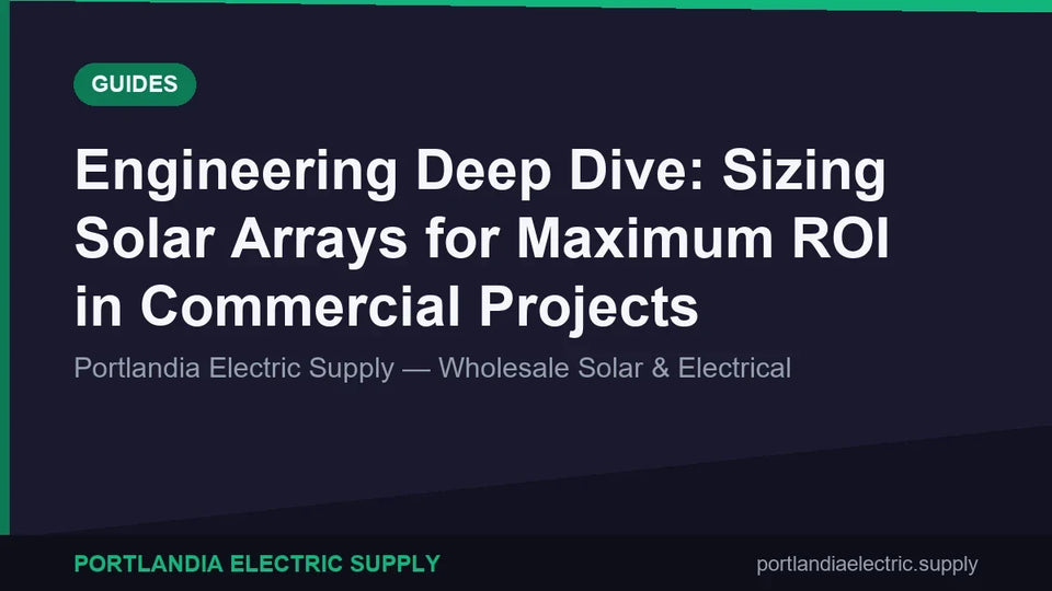 Engineering Deep Dive: Sizing Solar Arrays for Maximum ROI in Commercial Projects