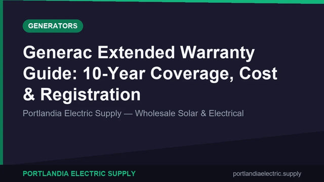 Generac Extended Warranty Guide: 10-Year Coverage, Cost & Registration